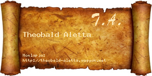 Theobald Aletta névjegykártya